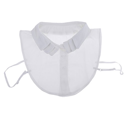 Preisvergleich Produktbild Frauen Kragen Hälfte Shirt Bluse Blusenkragen Krageneinsatz Bluseneinsatz Abnehmbare Flasche Kragen für Damen - Weiß1, wie beschrieben