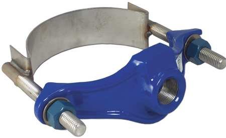 Repair Clamp, Iron, 6 in Pipe, 1 in Out
