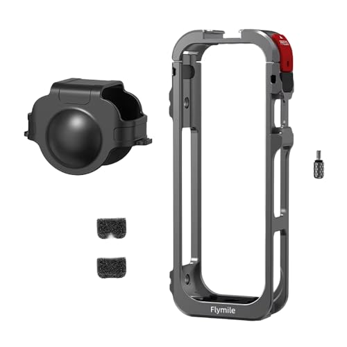 Flymile X5 �P�[�W���^���ی�P�[�X Insta360 X5 �A�N�Z�T���[�J�����p �A���~�j�E�������t���[���P�[�W �V���R�������Y�J�o�[�t�� Cage