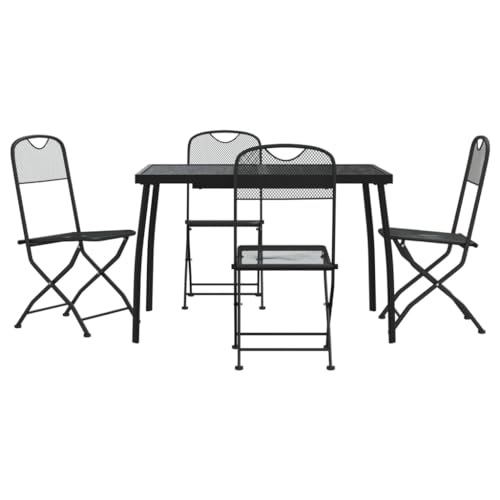 Ensemble à manger de jardin avec chaises pliables pour petits espaces extérieurs - 2