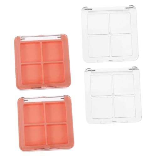 PATKAW 1 Juego Caja De Sombra De Ojos Paleta Hacer Maquillaje De Sombra De Ojos Vacío Mini Productos De Viaje Estuche De Maquillaje Vacío Sartenes De Sombra De Ojos El Plastico 4 Piezas