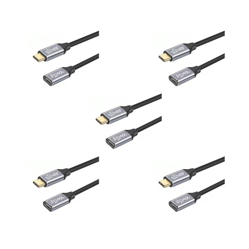 Câble type C mâle femelle 4K convertisseur alimentation téléphone 1m lot de 5