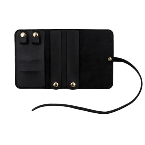 Bolsa exhibición anillos y rollo organizador de joyas plegable para collares y aretes