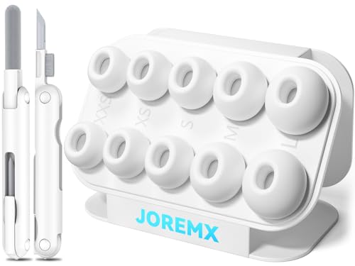 joremx Replacement Ear Tips for AirPods Pro 3 (XXS/XS/S/M/L)-White