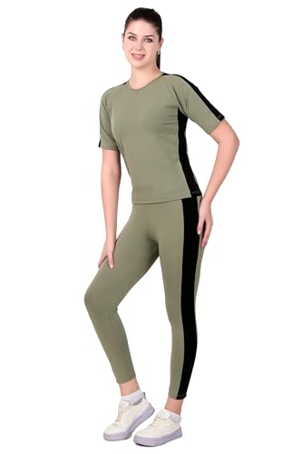 Image of Benzos Women's Body Fitted Gym Running Sports Track Suit | Regular Casual Fit | Track Suit for Girls & Women | Fabric - Polyester Blend