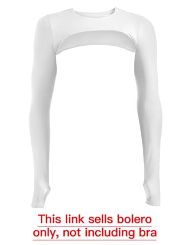 Image of YEOREO Women Crop Top Long Sleeve Bolero Open Front Workout Cropped Shirts Sports Shrug