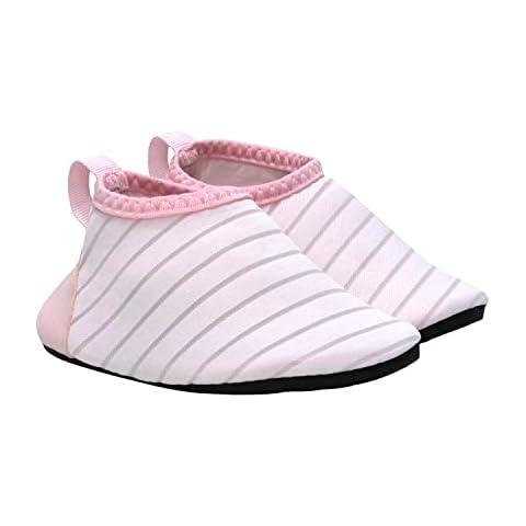 Robeez Kids Aqua Shoes Boys & Girls Slip Resistant Neoprene Water Shoes for Summer, Beach, Pool, Aquatic Blush Spandex, 12-18 Months Cover
