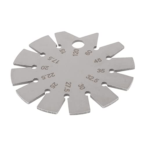 Carkio Stainless Steel Bevel Gauge, Axe Angle Gauge Round Shape Knife Angle Range 15°-120° Gage Tools Cover