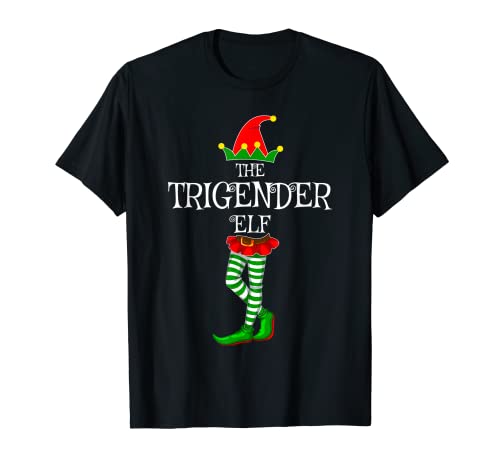 The Trigender Elf Family Matching Xmas Funny Idea Christmas Camiseta