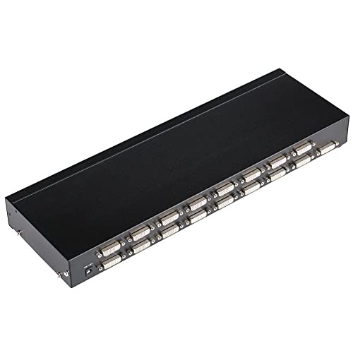 16 Port DVI Splitter Distributor 1 in 16 Out Display HD 1080P HDTV for Video Conference Monitor Testing and Burn-in Steel