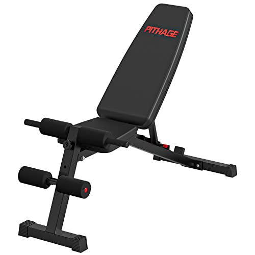 Weight Bench, Pithage Adjustable Workout Benches For Home Gym Strength Training Bench Press, Decline Flat Incline 660Lbs Capacity For Full Body Workout #TOP5