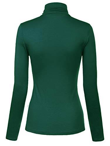 Image of MixMatchy Women's Slim Lightweight Long Sleeve Pullover Turtleneck Mock Shirts Base Layer Undershirts Active Tops