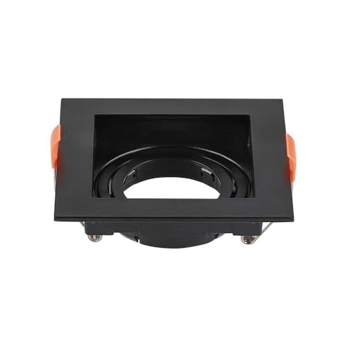 V-TAC VT-933-B Portafaretto LED da Incasso Quadrato GU10 Nero, Dimensioni (esterne): 102 x 102 x 42 mm, Dimensioni di montaggio del foro: 95x95 mm