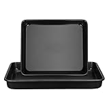 2 Stück Edelstahl-Backbleche, antihaftbeschichtet, kompatibel for Kochen und Braten for Backöfen