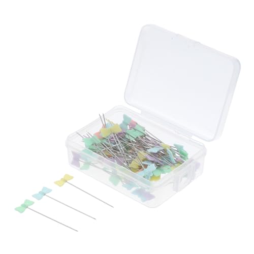 DOITOOL 100 Piezas Alfiler Colcha De Coser Patas Agujas Accesorios De Costura para Tela Pasadores Pasador De Ramo De Boda Suministros De Costura Pasador De Cabeza Recta Alambre De Acero