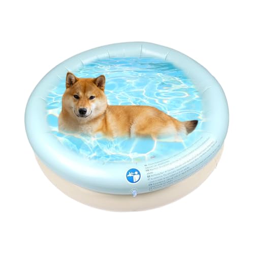 Piscina para perros, cuenca plegable para perros, bañera inflable plegable para interiores y exteriores para cachorros y perros de tamaño mediano