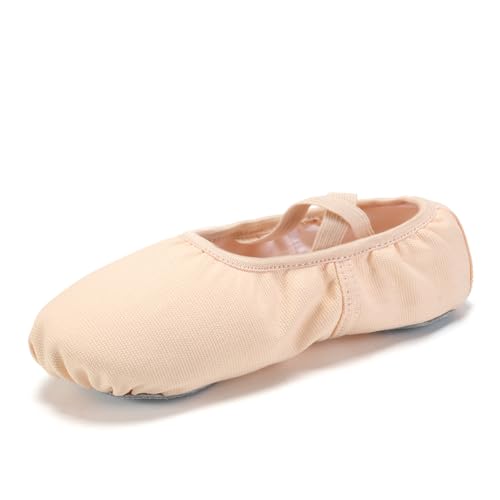 HIPPOSEUS Ballet Dance Shoes for Girls (Toddler/Little/Big Kid) Canvas Ballet Slippers Split Sole Ballet Flats2