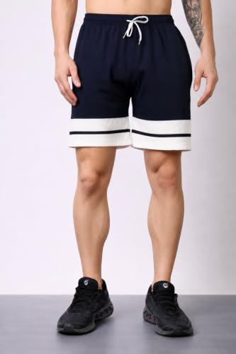 Image of London Hills Men's Sports Running Shorts Lightweight Quick Dry Gym Workout Training Shorts with Zipper Side Pockets Elastic Waist Adjustable Drawstring Athletic Activewear Running Jogging Fitness Yoga