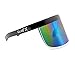 GloFX Rainbow Mirror Diffraction Visor Glasses – Cyberpunk Festival Essentials for Rave Outfits, Light Shows, Festivals & UV Protection, Must-Have Rave Accessories