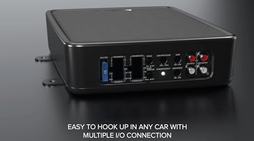 Harman Kardon Feel 700 Untersitz Subwoofer Auto Aktiv - Mini Underseat Bass Box für Tiefe kraftvolle Bässe, Ultrakompakter Aktiv Subwoofer Auto Set mit eingebautem Klasse D 250 Watt Verstärker