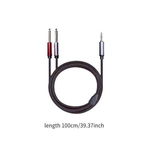 Cable de audio jack 3.5mm a doble 6.35mm 1 m miniatura 5