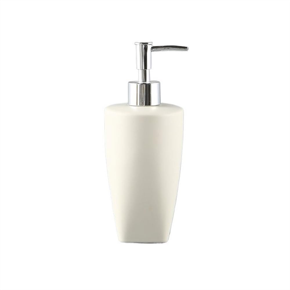Kw3ns8bp5r Beige Home 460Ml Push Lotion Bottlehigh-Color Shampoo Shower Gel Dispenser Bottleceramic Large-Capacity Bottle Shower Dispensers(Beige)