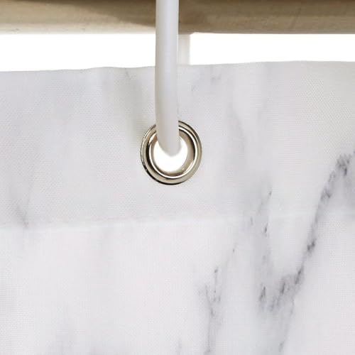 Rideau de douche beige en tissu polyester de qualité supérieure lavable - 4