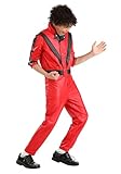 Kid's Michael Jackson Thriller Costume, Red Tracksuit Michael Jackson Kids Costume for Halloween Outfit Medium