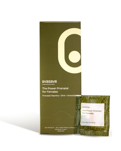 Power Prenatal for Females - 210 Softgels - Fertility Support with Algae Oil DHA (Omega-3), CoQ10 and N-Acetyl Cysteine - 7 Softgels Daily - 30-Day Supply