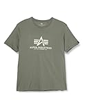 mode der 80er 100501432-vintage-green-XL ALPHA INDUSTRIES Herren Basic T-Shirt, Grün, XL