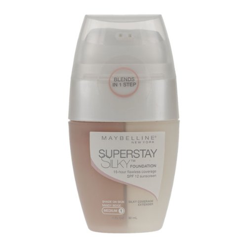 MAYBELLINESuperStay Silky Foundation SPF 12 Sandy Beige (Medium 1)