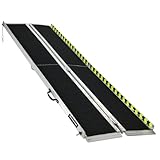 Huayaw Wheelchair Ramp, Non-Slip Aluminum Folding Handicap Portable Ramp, Scooter Ramps for Home Steps, Stairs, Doorways (10FT)