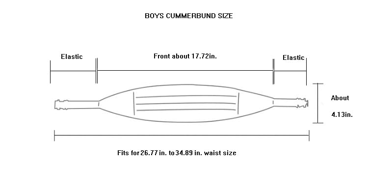 Boy's Solid Black Satin Cumberbund3