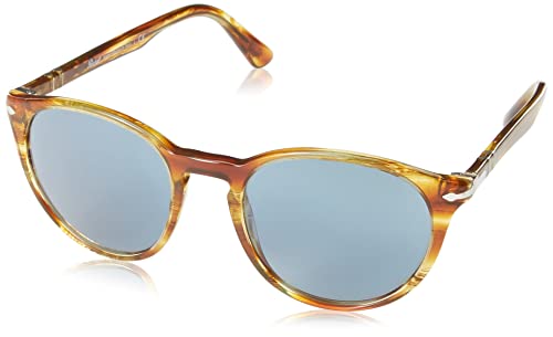 Persol 0Po3152S 904356 52 Montures de Lunettes, Jaune (Striped Brown Yellow/Blue), Homme