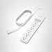 Belkin Surge Protector Power Strip - 6 AC Multiple Outlets - Flat Rotating Plug, 8ft Long Heavy-Duty Extension Cord for Home, Office, Travel, Computer Desktop & Charging Brick - White (720 Joules)
