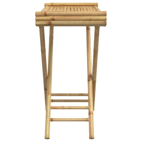 Table à plateau pliante en bambou pour optimiser les petits balcons