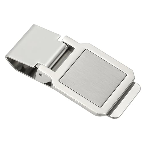 PATIKIL Stainless Steel Money Clip, Metal Slim Wallet Clip for Men Square Money Holder Minimalist Front Pocket Wallet for Credit Card Business Card