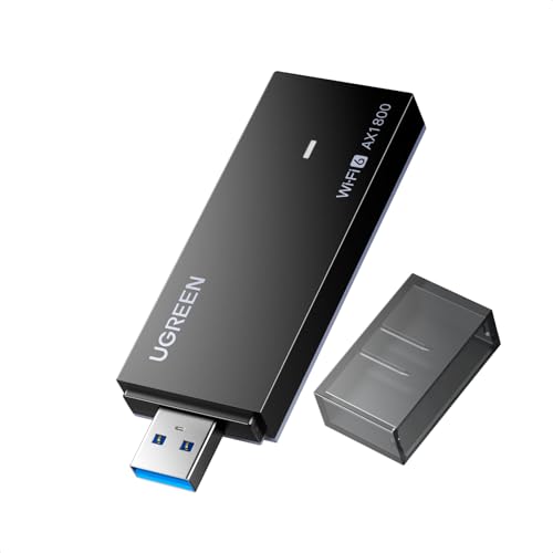 UGREEN AX1800 WiFi Adapter for Desktop PC, USB WiFi 6 Dongle with 5GHz/2.4GHz Dual Band, WAP3-SAE, Only Compatible with Windows 10/11