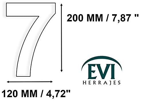 Numéro 7 de maison extérieur en acier inoxydable 20 cm pour portail - 2