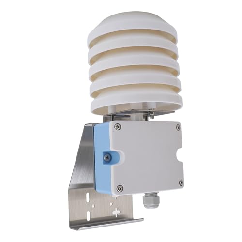 Fafeicy Sensor de Humedad y Temperatura de Caja de Rejilla, Transmisor de Humedad y Temperatura Exterior, Clasificación IP65, Amplio Rango de Medición para Condiciones Climáticas