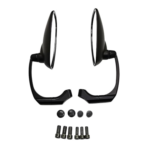 Rétroviseur moto embout guidon orientable et universel avec fixation latérale 8 mm et 10 mm