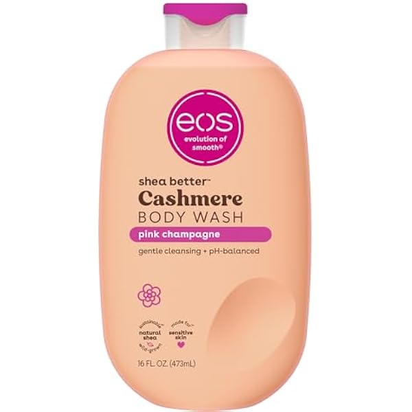 eos Cashmere Body Wash – Pink Champagne nawilżający żel pod prysznic · kremowa formuła żelowa · z masłem shea · 473 ml