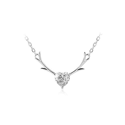 Collier pendentif en argent 925 femmes motif fauve en bois d'amour