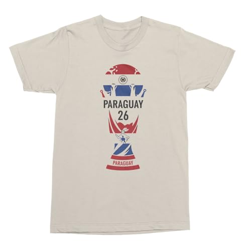 SWEET LEMONS Paraguay 26 Trophy Graphic | Soccer Pride Fans Unisex T-Shirt (Natural, XX-Large)