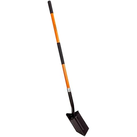 VNIMTI Trench Shovel Heavy Duty, 6-Inch Trenching Shovel with Fiberglass Handle, 58 Inches Cover