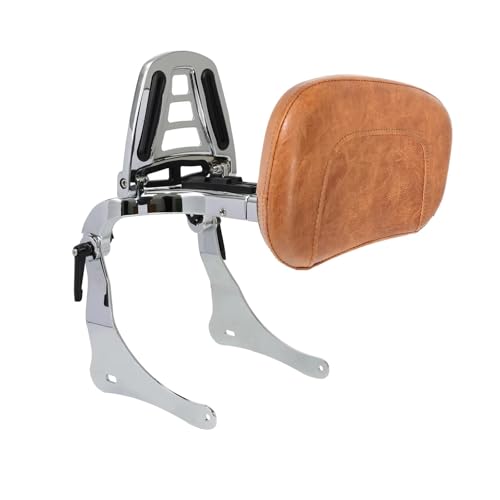 Sissy bar chrome et cuir marron haut de gamme pour customiser votre Bobber Vulcan 650