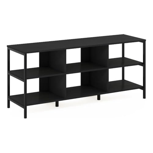 Furinno Camnus TV Stand, 3-Tier Modern Entertainment Center with Metal Frame Support, TV Console with Open Back, for TVs up to 60 Inch, for Living Room, Bedroom, Americano - image 1