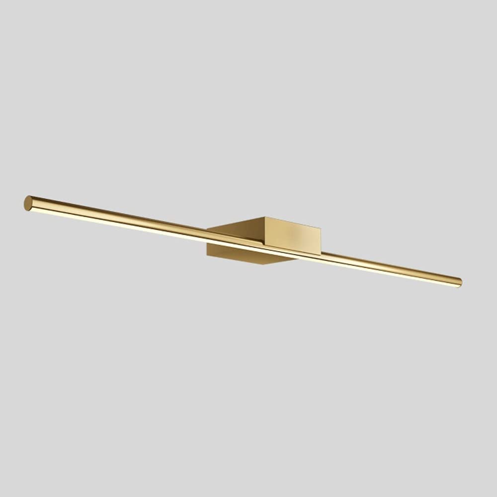 HCZKIUJY Modern Long Linear LED Gold Wall Mounted Light Over Mirror Wall Lamp, LED Wall Sconce for Bathroom Vanity Lighting Fixture Neutral Light 4000K Lámpara de Pared (Gold)