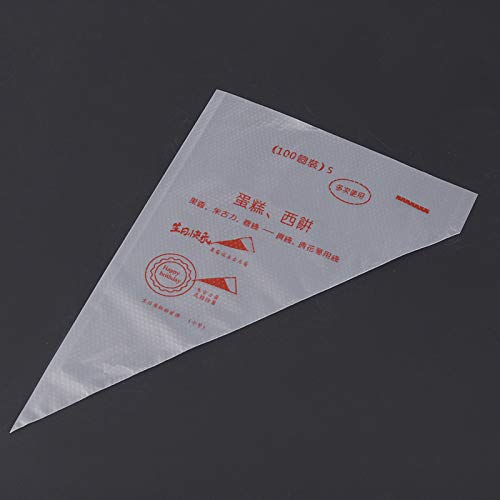 ZAICOLER Sacchetti per Tubazioni, 100 Pezzi con Sacca per Tubatura per Pasticceria Design Addensato per Torta, Fondente, Cupcake, Soffio, Biscotti (Dimensioni ridotte (21x17cm / 8.3x6.7in))