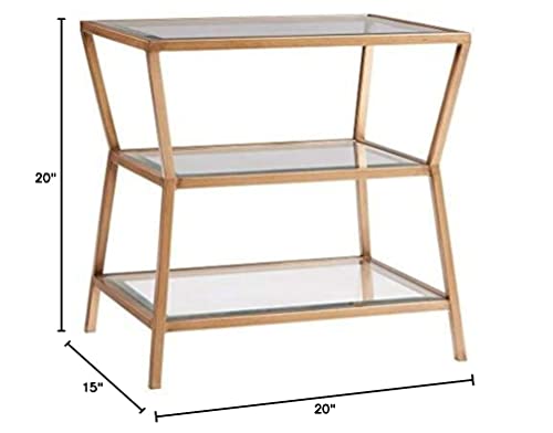 Madison Park Grammercy Accent Table Antique Gold See Below #TOP4